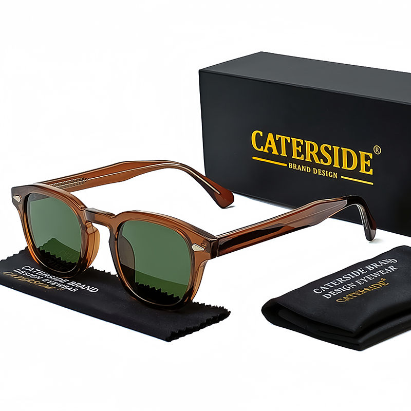 CATERSIDE, gafas de sol redondas Retro para hombre, gafas de sol Punk con Pin de ácido propiedónico, gafas de sol de lujo para mujer, gafas deportivas de ocio para UV400: Multicolor