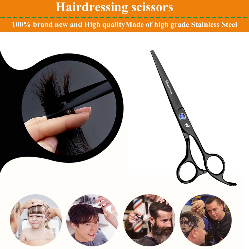 6 Inch Hair Scissors Straight Edge Razor Sharp Scissor Barber Hairdressing Japan 440c Salon Hair Thinning