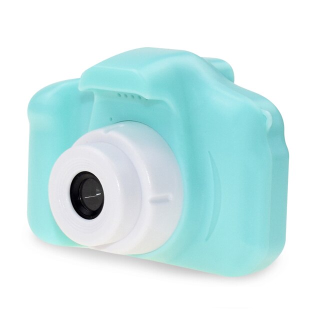 Mini appareil photo style dessin animé pour enfant, caméra numérique, jouet de 2 pouces écran HD, enregistreur et vidéo, petit caméscope joli pour petite fille: green / 32GB