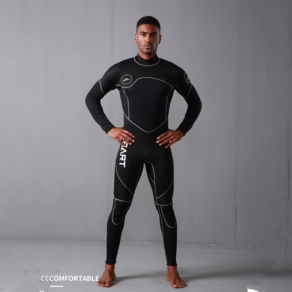 Wetsuits 3Mm Neopreen Full Scuba Duikpakken Surfen Zwemmen Lange Mouwen Warm Houden Terug Zip Een Stuk Set Koud-Proof Badpak: Xxxl