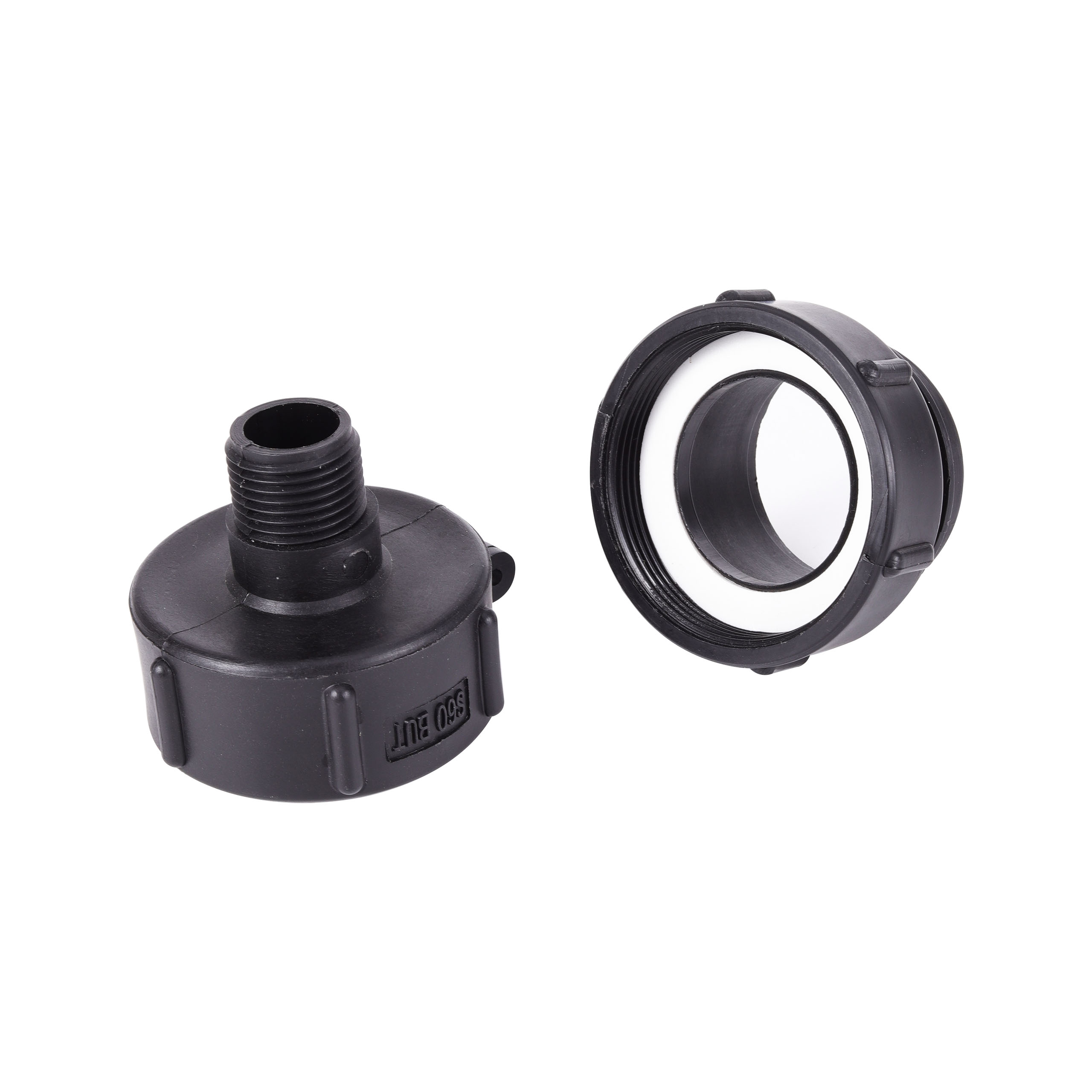 Ibc tank koblinger hage vanntank kobling  s60 til 3/4 " hanngjenger 62mm fingjenger  til 60mm grovgjengede ventilfittings