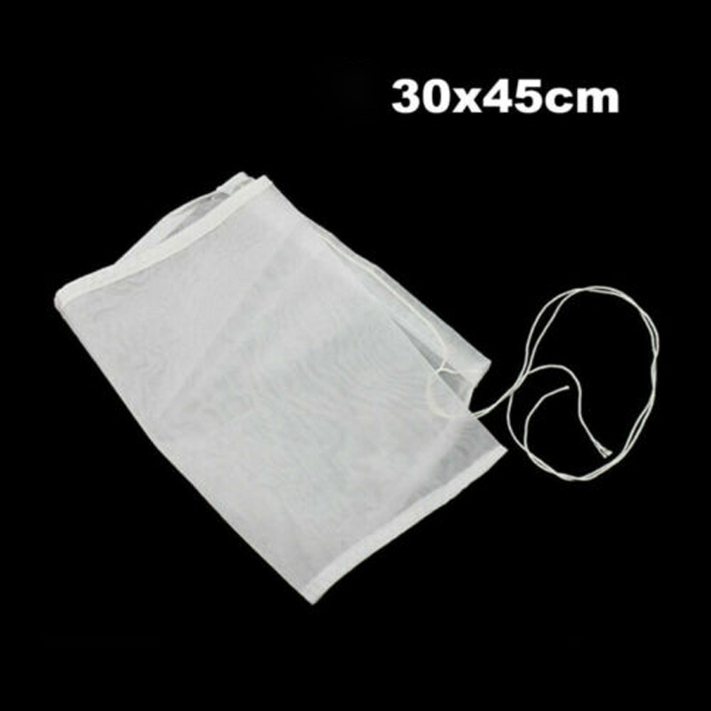 Wielokrotnego użytku duży nylonowy worek filtracyjny S M L Homebrew domowe warzenie piwo wino cydr torby tworzenie domowego napoju sznurek pasek: 30cm 45cm