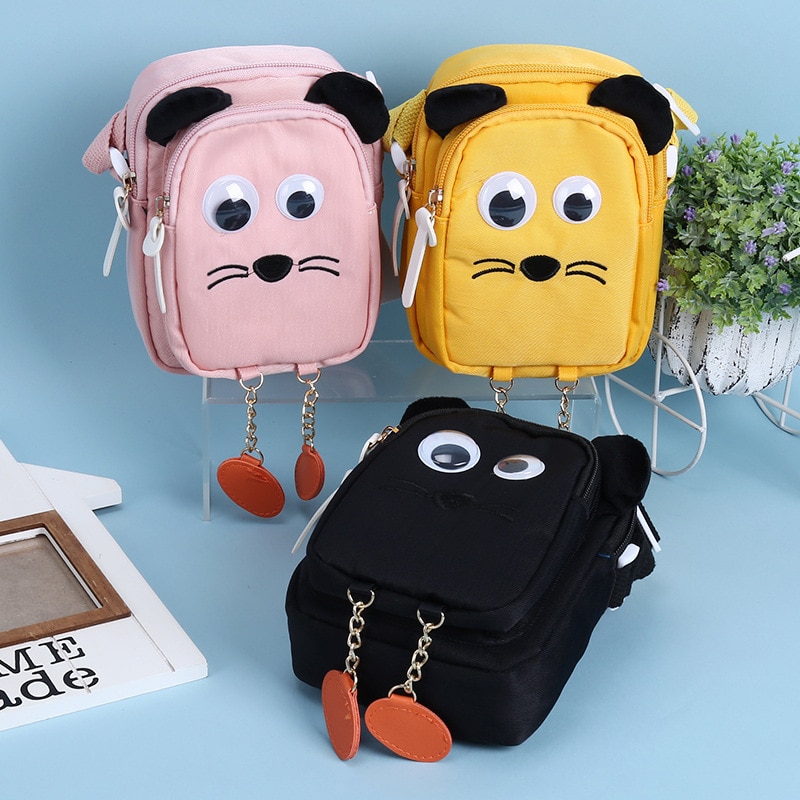 neue Cartoom Nette Katze umhängetasche für Studenten Geldbeutel Schulter Tasche Mädchen Junge Handtasche für freundlicher Weibliche Massage Taschen paket