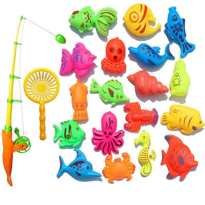 Baby Bathing Toy 22-piece Magnetic Fishing Toy Set Bath Toys Exquisite JUN-24