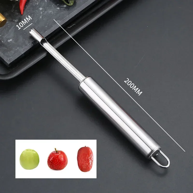 Roestvrijstalen fruitboor Appelzaadverwijderaar Thuis Groentegereedschap voor rode dadels Peer Meidoorn Coole gadgets Keukenaccessoires: Licht Groen