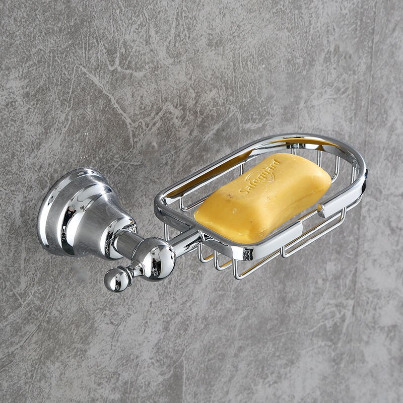 Dongke chromen badkamerhanger koperen handdoekrek eenvoudig europees handdoekrek badkamerbeslag hangerset