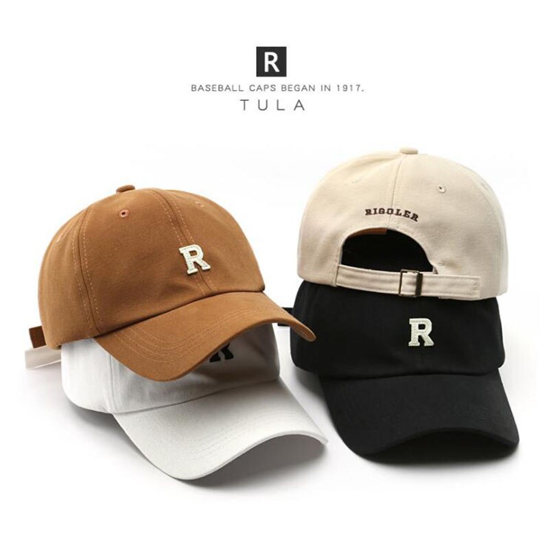 Baumwolle Baseball Deckel für Männer und Frauen knapp &quot;R&quot; Patch Hütte Lässige Hüfte hüpfen Snapback Hütte Sommer sonne Kappen