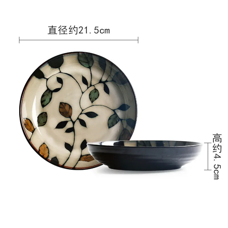 1Stck Ofen Glasur Hand bemalt Blumen Keramik Platte Geschirr Quadratische Platte Steak Salat Obst Kuchen Sushi Lagerung Dekorative platte: Silber