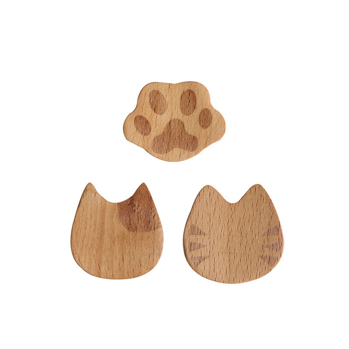 Japanese Style Wooden Chopstick Rest Beech Wood Cat Chopstick Rest Cartoon Rack Hotel Chopstick Rest Tableware Chopsticks Rack