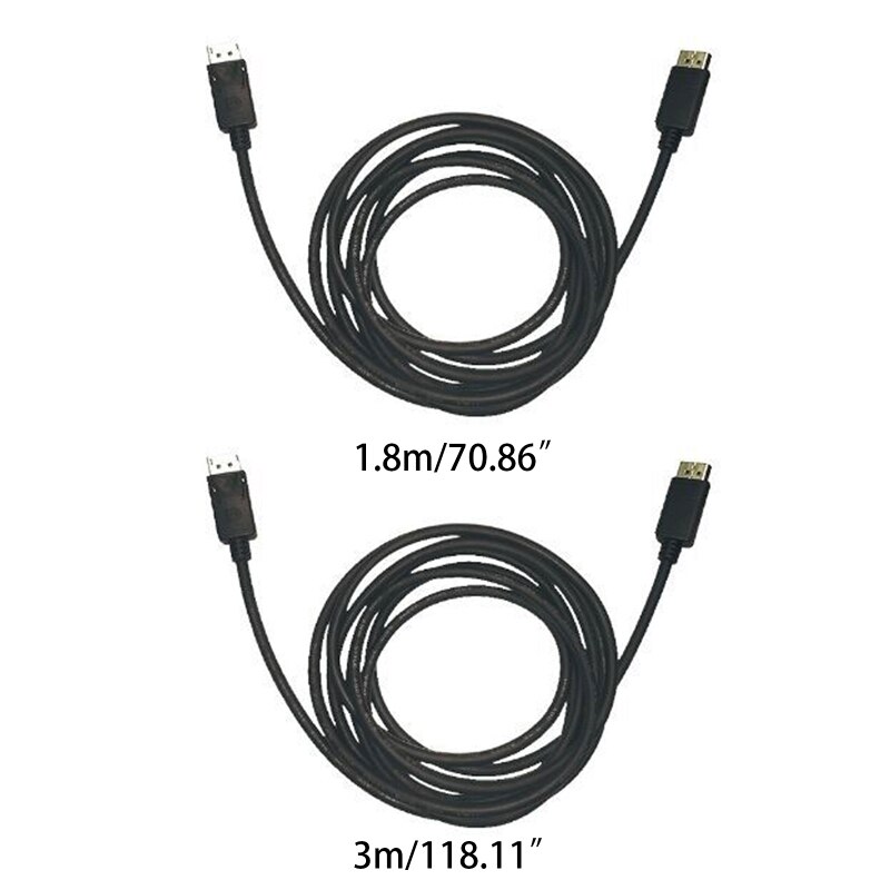 DisplayPort 1.2 Cable 1.8M 3M 1080P HDR Display Port Audio Cable for PC Laptop TV Display Port 1.2 DP to DP Connectoing