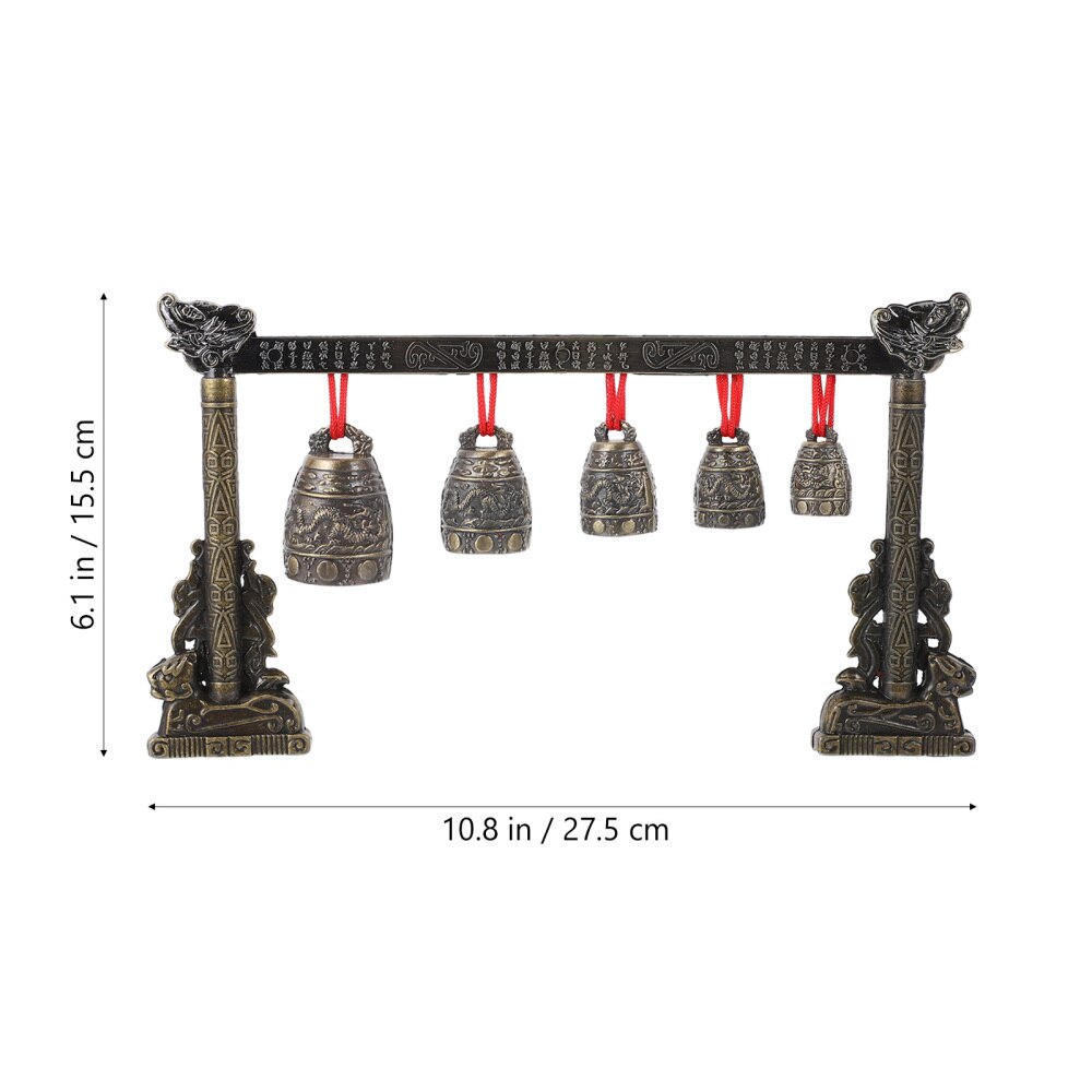 1 Set Alloy Chimes Hand Bell Musical Instrument Model Desktop Ornament