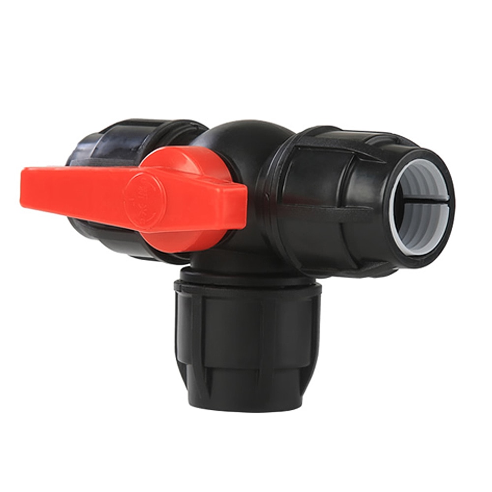 1/2" 3/4" 1" 2" 3/three Way Plastic Ball Valve T-type PE Fast Connection Pipe Quick Union 20/25/32/40/50/63mm
