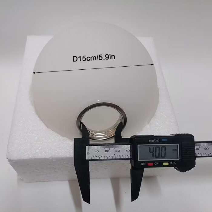 40mm 27mm Threaded Hole E27 E14 Globe Glass Lamp Shade Matte White Dome Cover Replacement for Thread Socket: plum