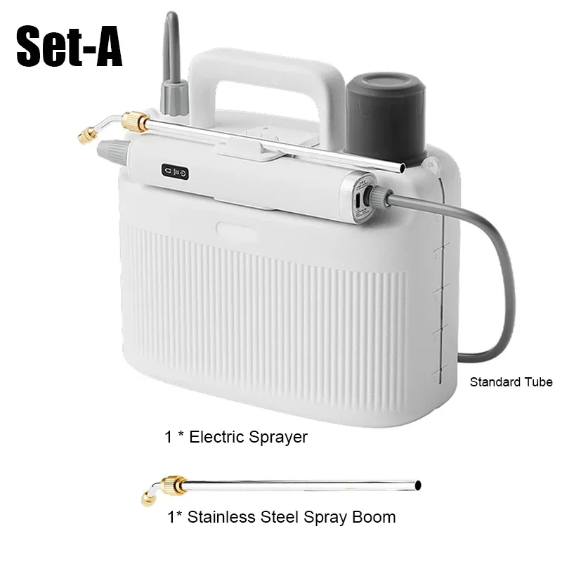 5L Garden Electric Sprayer Pesticide Spray Watering Flower Electric Tools For 2200mAh Lithium Battery Mini Atomization Sprayer: WHITE