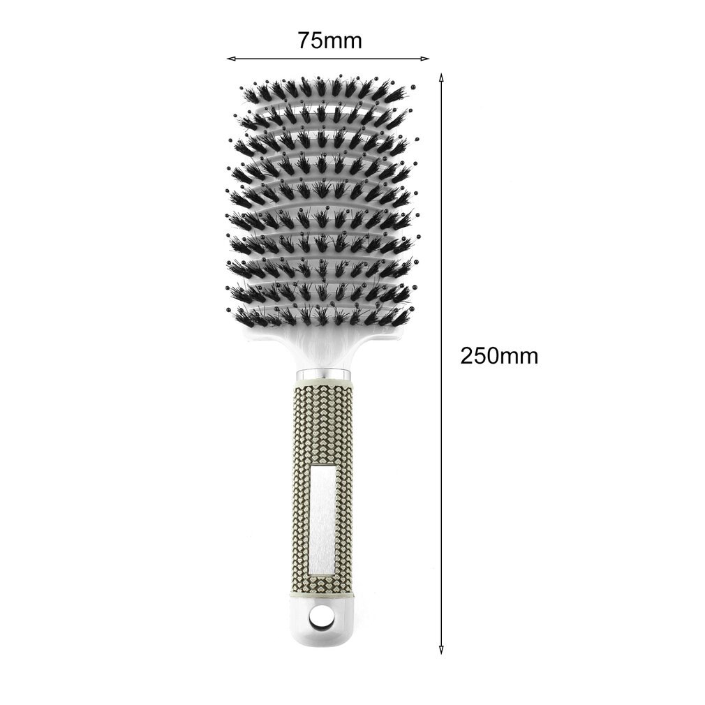 Vrouwen Haar Hoofdhuid Massage Kam Varkenshaar En Nylon Haarborstel Natte Krullend Ontwarren Haar Borstel Voor Salon Kappers Styling Tools