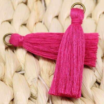 50 stuks/partij 4.5cm mini metalen ringen polyester katoen kwastjes diy hanger sieraden maken franje rand ambachtelijke kwastjes: 10