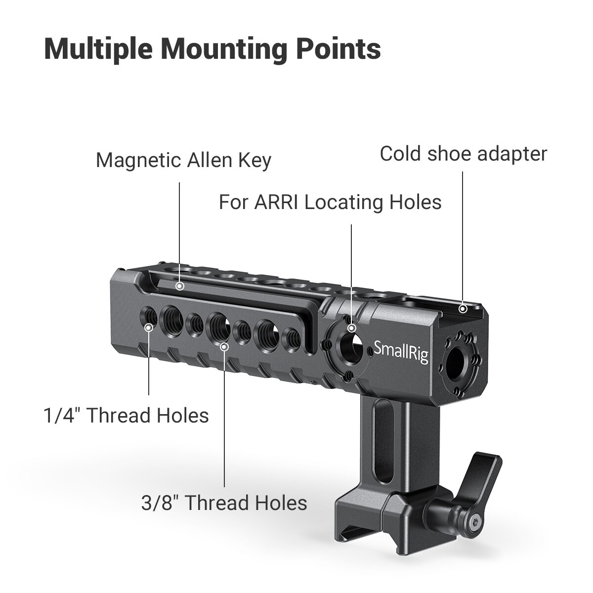 Smallrig Nato Handgreep Nato Klem Handvat Met Schroefdraad Gaten Koud Schoen Mounts Voor Dslr Camera Kooien-1955