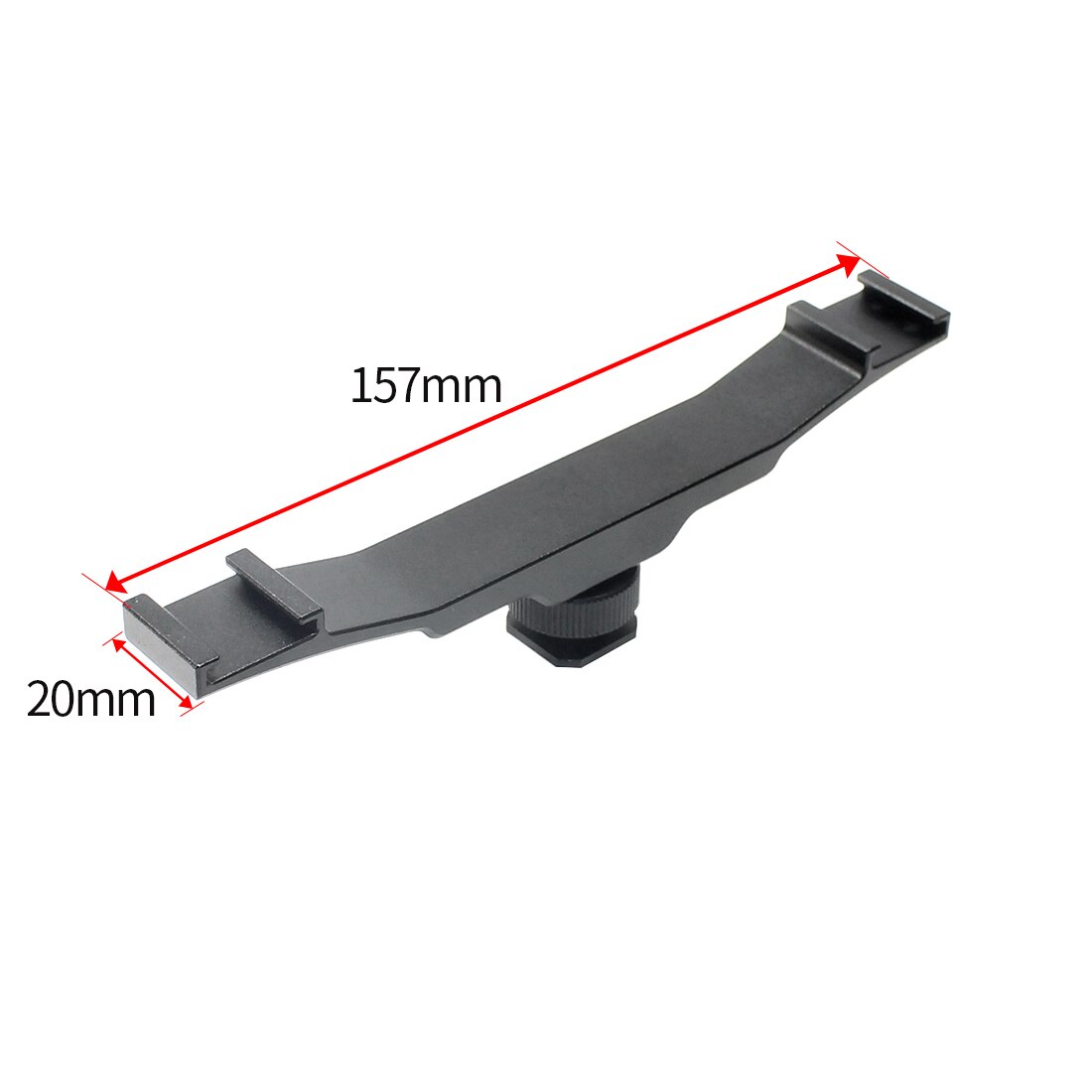 Bgning Triple/Dubbele Koud Schoen Mount Adapter 1/4 Mount Extension Bar Beugel Voor Dslr Camera Statief Zaklamp Licht Microfoon: Type C