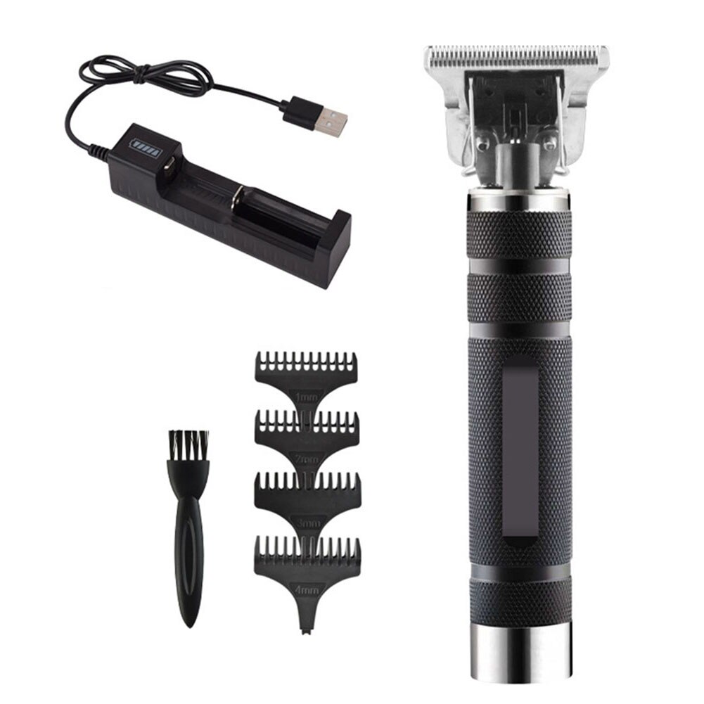 Professionele salon tondeuse elektrische tondeuse haartrimmer kapperszaak tondeuse draagbare tondeuse: Zwart