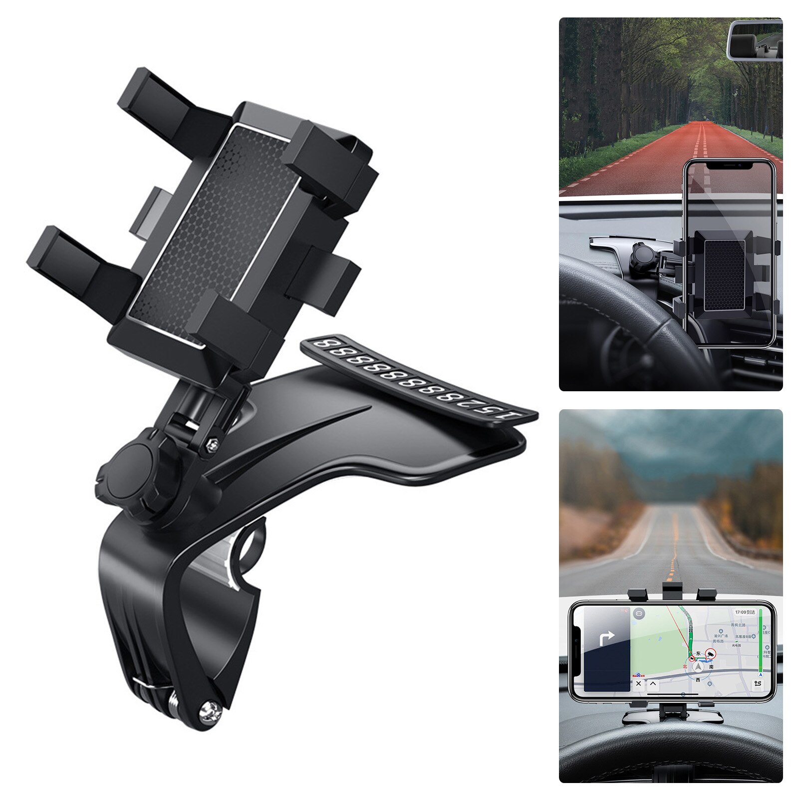 Auto Telefoon Houder Voor Mobiele Telefoon Op Auto Voor Smartphone Gps Ondersteuning Verstelbare Auto Telefoon Houder Mini Gps Navigatie Telefoon stand