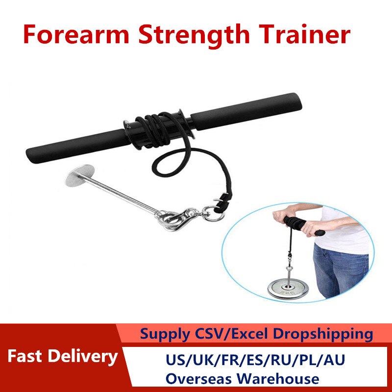 Forearm Strength Trainer for Wrist Strength Hand Grip Hand Strength Exerciser Weight Lifting Rope Waist Roller Equipment