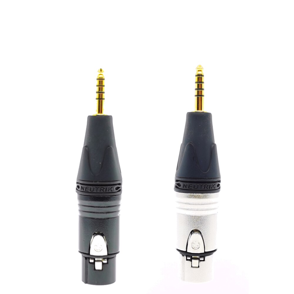 Neutrik 4 Pin Xlr Female Naar 4.4Mm Evenwichtige Mannelijke Vergulde Adapter Man Vrouw Plug: Black Plug