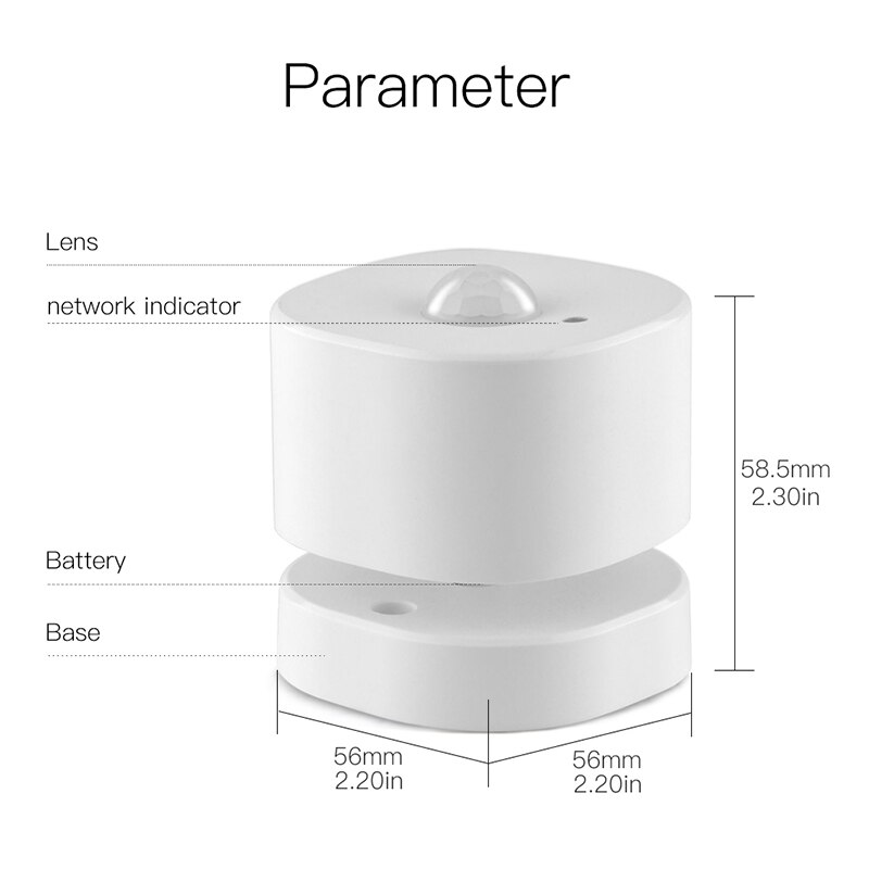 ZigBee PIR Motion Sensor Human Sensor Detector Smart Life Tuya App Control Intelligent Linkage Smart Home Alarm System