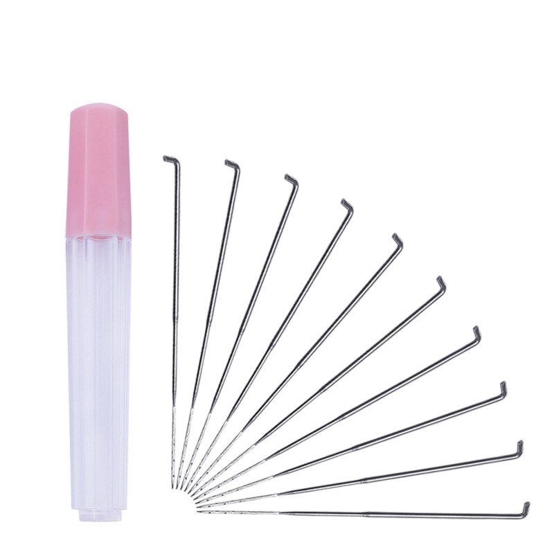 Porta agujas para fieltrado con mango de madera, herramienta para fieltrar con mango de madera y botella de aguja, 10 Uds. 80MM, Kits de manualidades para niños
