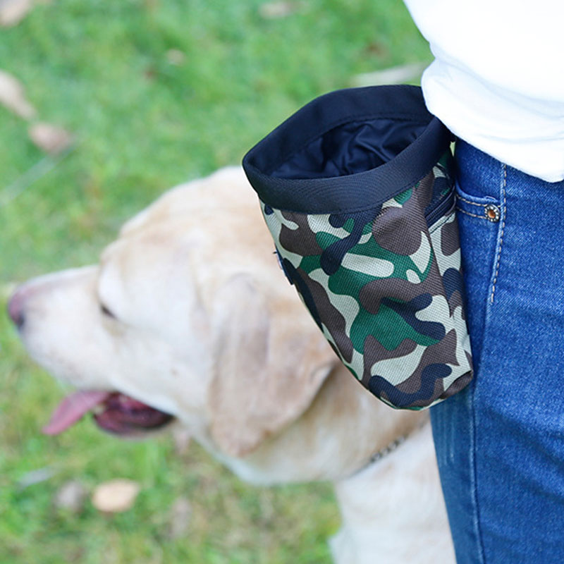 Grønn/rosa kjæledyr hund valp veske gå mat godbit snack bag smidighet agn treningslommer midje oppbevaring hold mat container bag