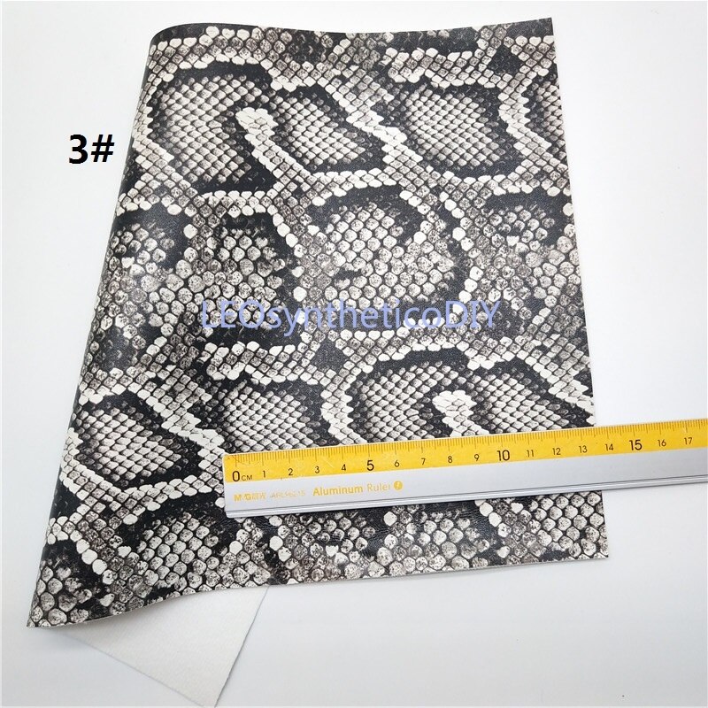 1PC 21X29CM Glow in the Dark Faux Leather Fabric, Snake Synthetic Leather Fabric Sheets For Making Bows LEOsyntheticoDIY T277