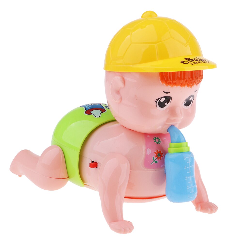 Simulatie Baby Fles Pop Elektrische Knipperende Muziek Kruipen Peuter Speelgoed