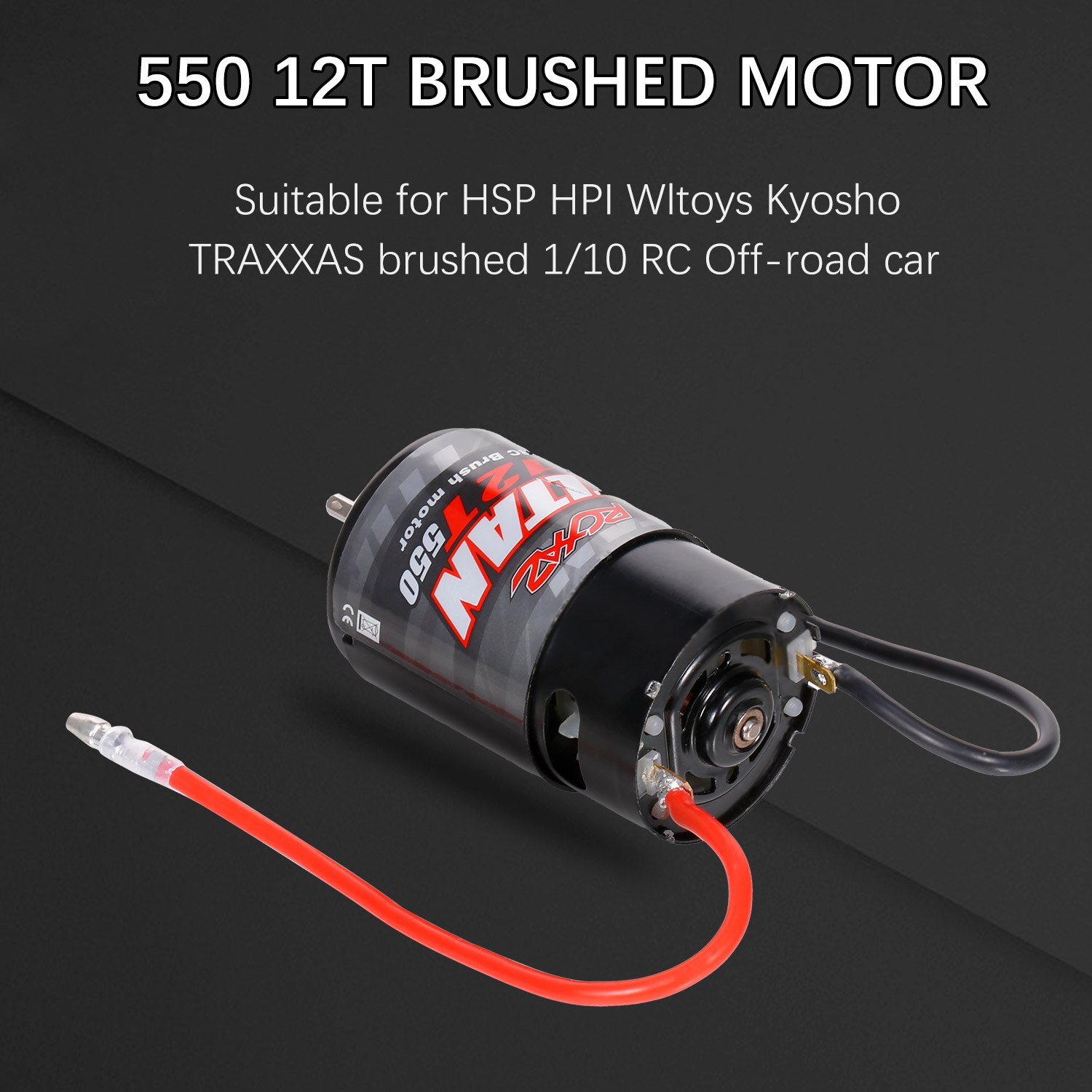 550 12T 21T 29T 35T Brushed Motor for 1/10 RC Off-road Car HSP HPI Wltoys Kyosho TRAXXAS