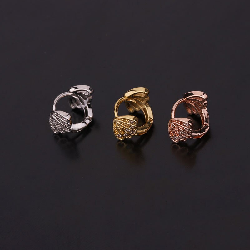 1Pc Stainless Steel Snake Cartilage Earrings Earrings Helix Cartilage Earring Piercing Jewelry Women: green / Light Yellow Color