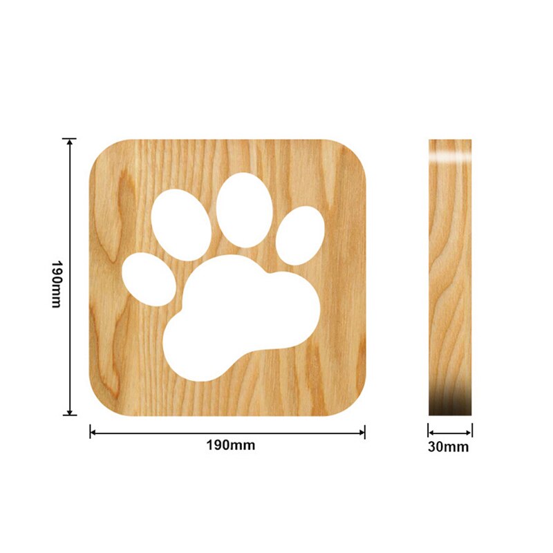 LED Kreative USB Nachtlicht Holz Hund Pfote Wolf Kopf Lampe freundlicher Schlafzimmer Dekoration Warme Licht Tisch Lampe Für freundlicher Lampen