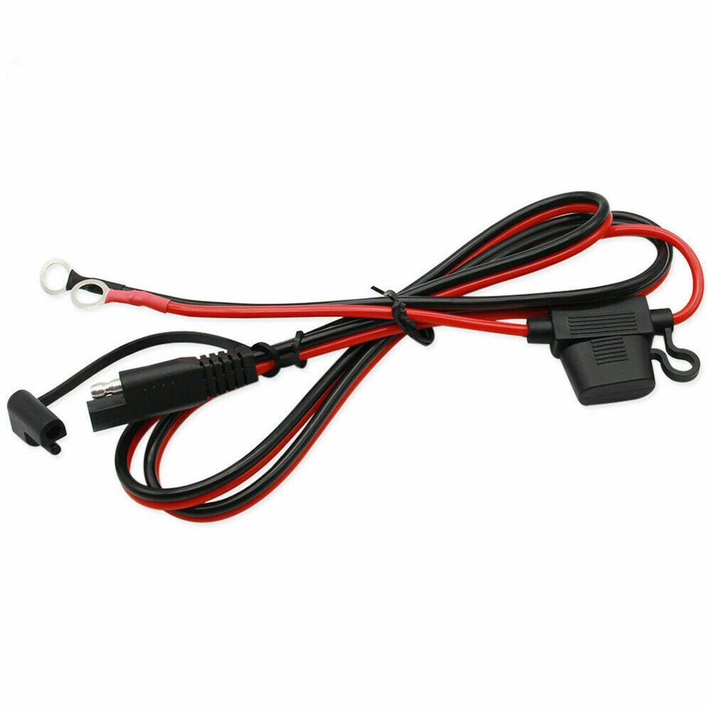 16AWG 4FT 6FT 10FT 12V Ring Terminal SAE to O Ring Connecters Extension Cord Cable Connector for Battery Charger/Maintainer 0.6M