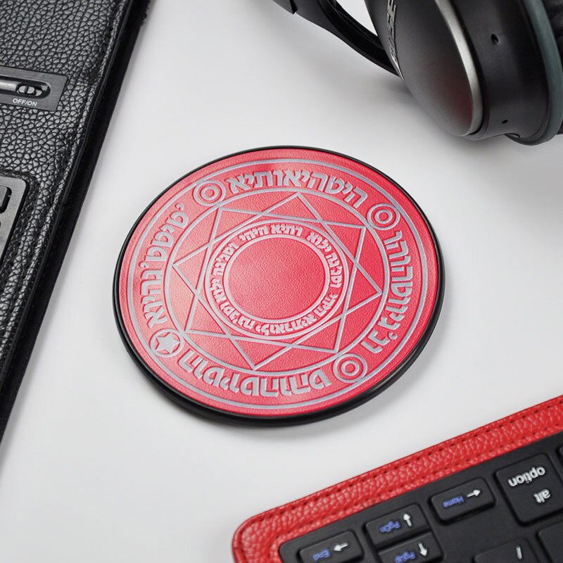 10W Qi Wireless Charger For iPhone 11 X XS Max XR 8 Plus Magic Circle Wireless Charging Pad For Samsung S9 S10+ S8 Charging Pad: Red