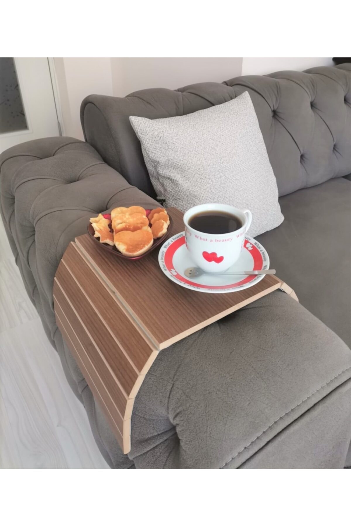 Walnut Portable Side Coffee Table 1 pcs 50x25 cm