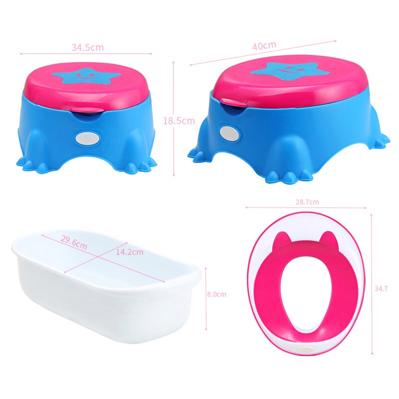 Multifunctionele 4-in-1 Baby Potty Trainer met Stoel, wc Trainer Seat en Stap Kruk