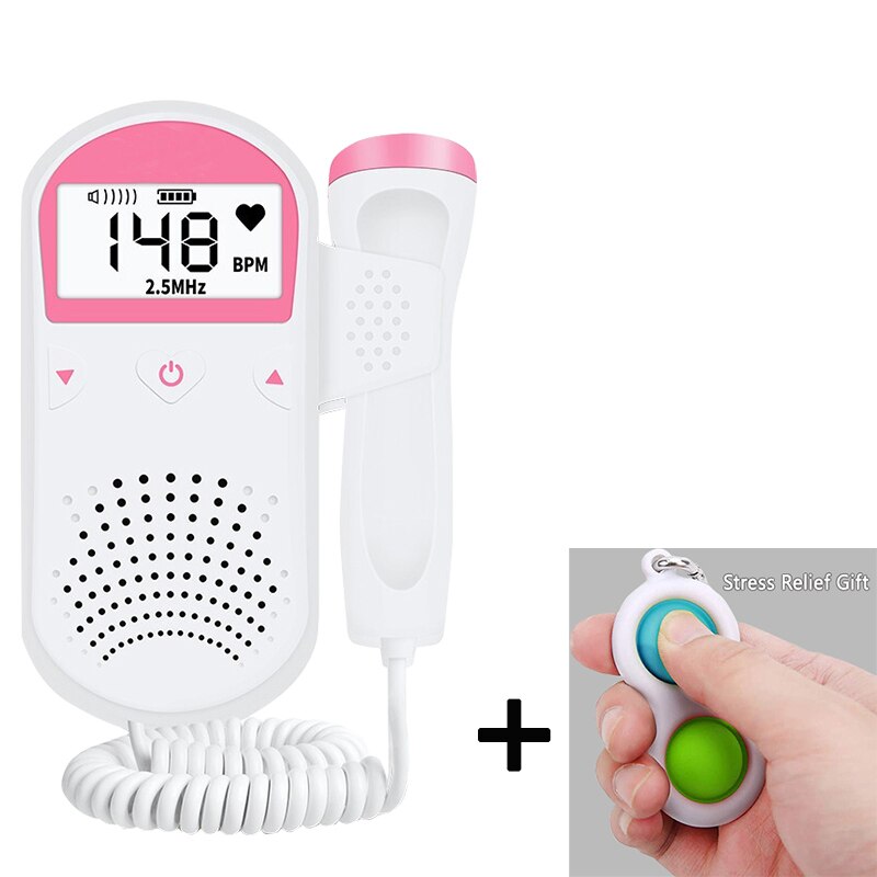 Doppler Babyfoon Foetale Foetus Ultrasound Doppler Detector Huishoudelijke Draagbare Sonar Doppler Voor Zwangere 2.5Mhz Geen Straling: Pink po