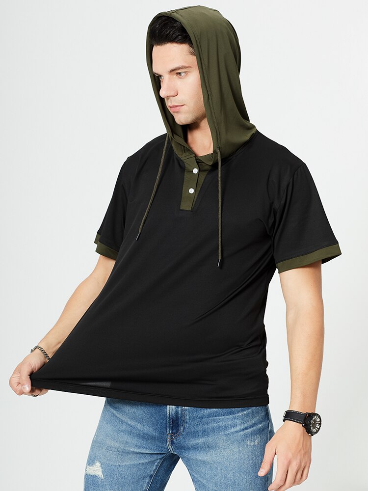 Cocodrillo hombres trajes de verano de sudaderas con capucha de de los hombres de manga corta Camisetas sudaderas con capucha chándal de Hip Hop para hombre