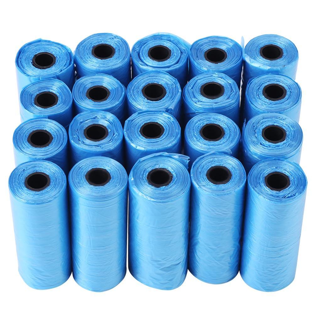 20 40 rollos/paquete 600 Uds. Bolsas de basura para Bolsa para popó de perros para gatos y mascotas, bolsa de recolección de residuos, suministros de limpieza para basura al aire libre: Gris claro / 20 rolls