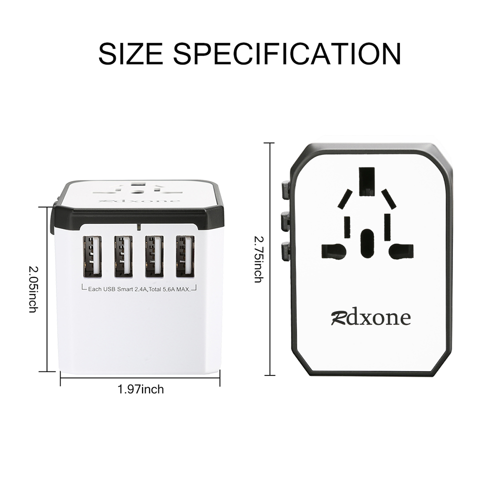 Travel adapter Rdxone Universele Power Adapter Oplader wereldwijd adapter muur Elektrische Stekkers Sockets Converter voor mobiele telefoons