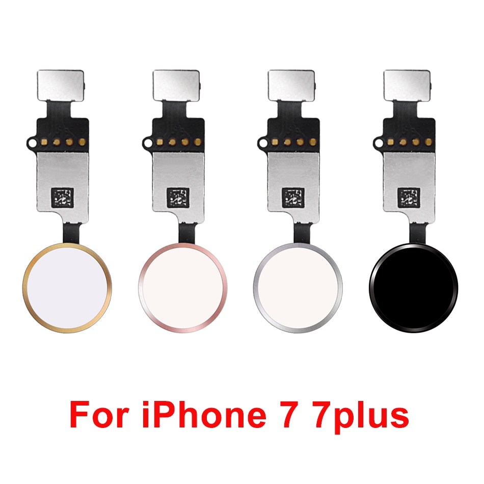 Home Button with Flex Cable for iPhone 5 5C 5S 6 6Plus 6s plus 7 7Plus Home button Flex Cable Assembly Black Gold White