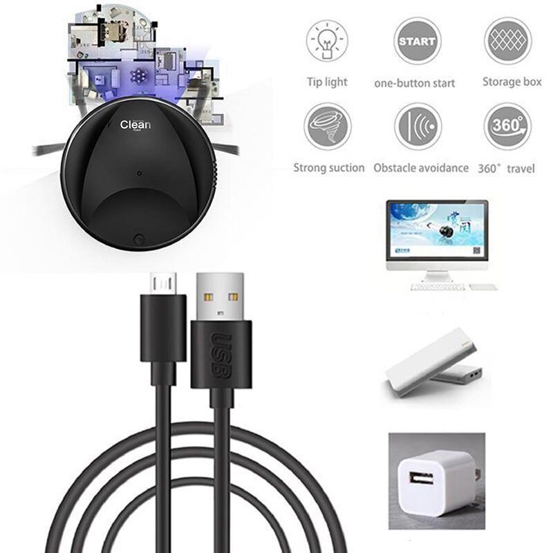 Multifunctional Smart Floor Cleaner,3-In-1 Auto Rechargeable Smart Sweeping Robot Dry Wet Sweeping Vacuum Cleaner