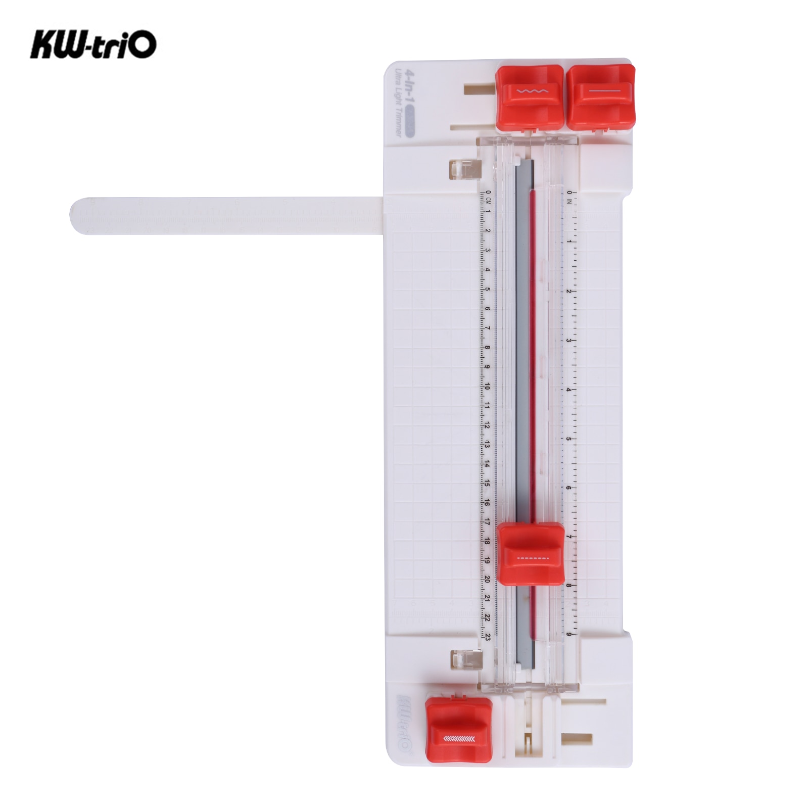9 Inch 4-In-1 Paper Trimmer with Wave Skip Straight Fold Line Cutter Head Side Ruler Cutting Length Paper Cutter for A4 A5 Paper