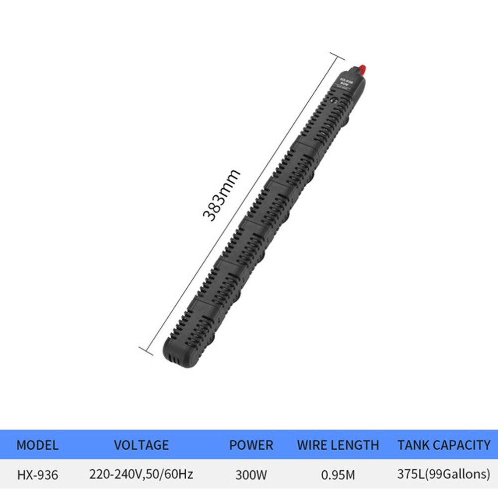 NICREW – chauffe-eau Submersible pour Aquarium 50-500W, avec affichage LCD, réglable, température constante, eau chaude: 300W