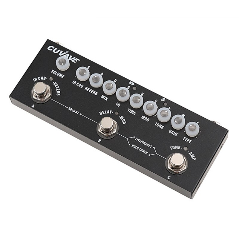 Cuvave kube baby multi effekter pedal med 8 ir kabinett simulering med reverb forsinkelse kor phaser tremolo effekt