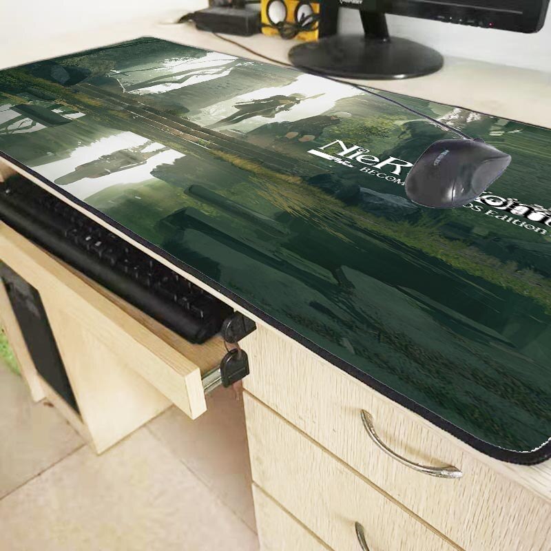 Alfombrilla Mairuige Nier Automata para ordenador, alfombrilla de ratón para gamers de 90x40cm, alfombrilla de ratón a la de gran bloqueo en los bordes, alfombrillas para escritorio de oficina