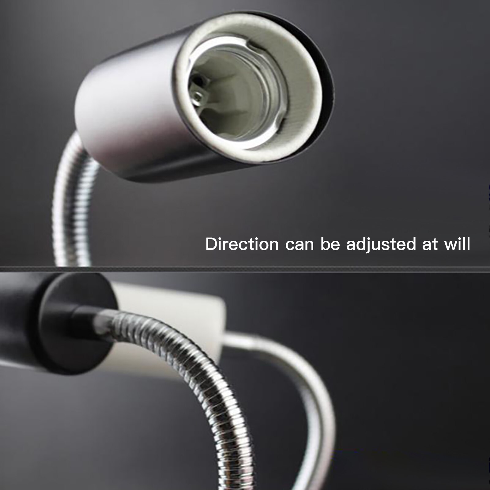 Portalampada riscaldante per rettili per acquario tartaruga rotazione a 360 gradi E27 portalampada lampadina a clip con coperchio a clip per lampada