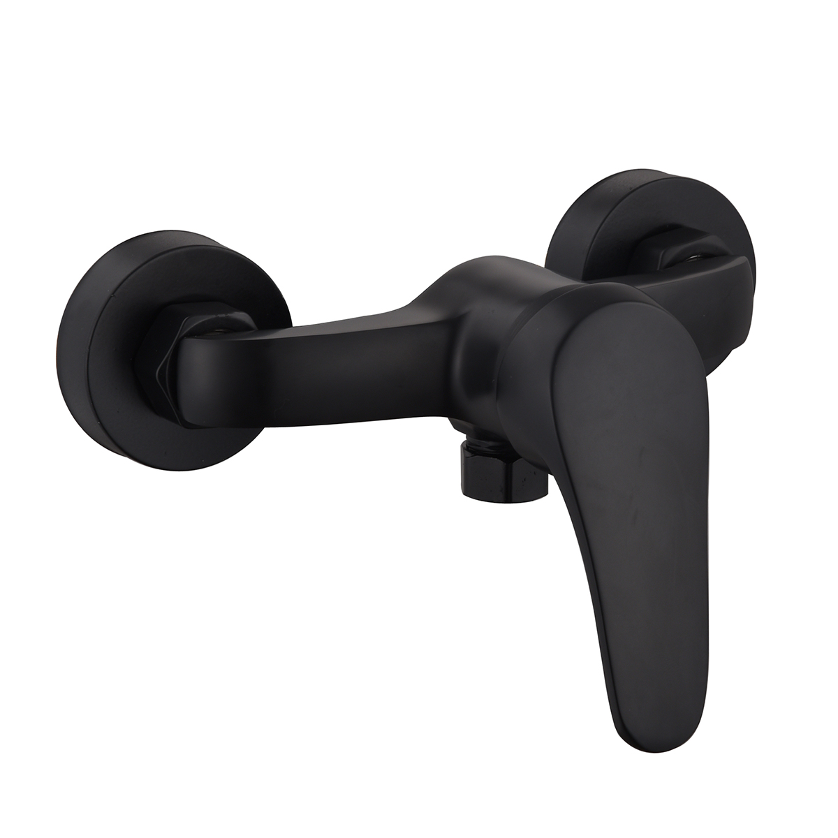 Matte Black Badkamer Douchekraan Set Wall Mount Douche Mengkraan Rvs Bad Douche Mengkraan Douche Mixer: LY-01 mixer